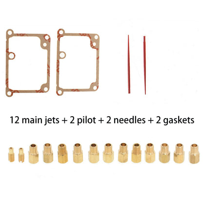 ALL-CARB 12 Main Jets and 2 Pilot and 2 Needles Full Jet Kit Replacement for Yamaha Banshee 1987-2006