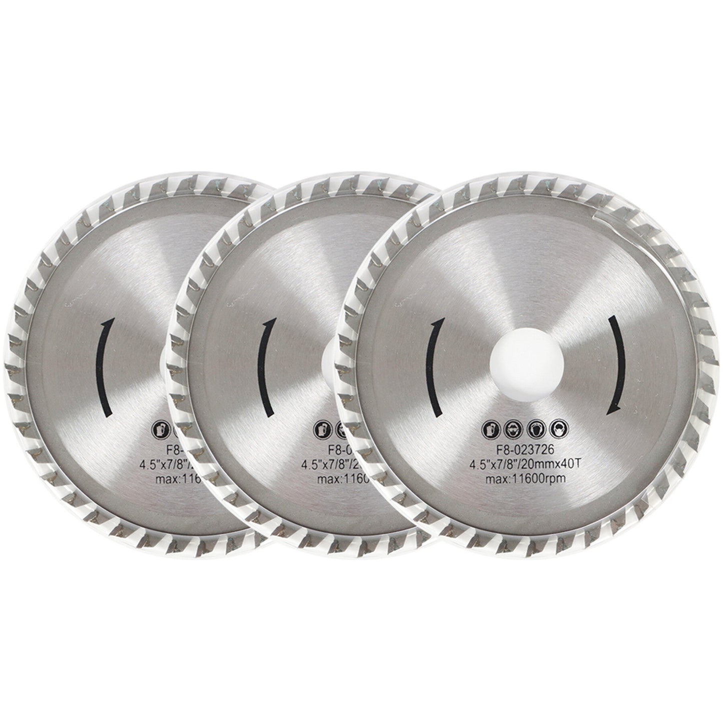 ALL-CARB 4-1/2 Inch Circular Saw Blade with 7/8 Inch Arbor 40 Teeth Alloy Steel Hard Soft Wood Cutting Saw Blade 3 Pieces