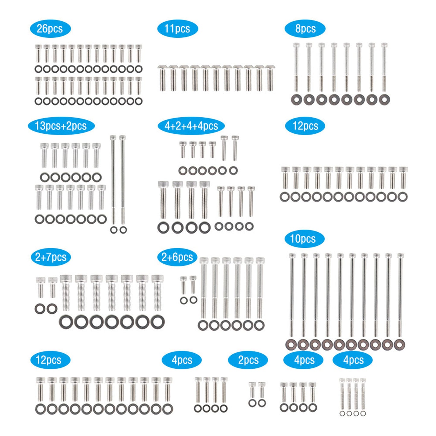 ALL-CARB Bolt Kit Bolts Gaskets Fasteners Kit Replacement for 1998-2002 Chevy Camaro Pontiac Firebird Trans Am GTO GM LS1 LS6 Engine