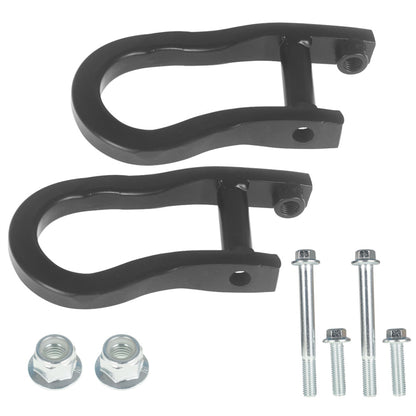 ALL-CARB Black Front Tow Hook Shackles 84072463 Replacement for 2007-2019 Chevrolet Silverado 1500 Replacement for GMC Sierra 1500