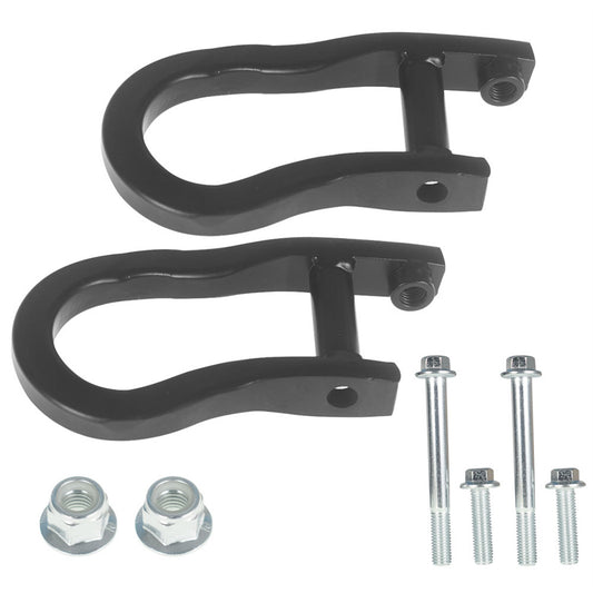 ALL-CARB Black Front Tow Hook Shackles 84072463 Replacement for 2007-2019 Chevrolet Silverado 1500 Replacement for GMC Sierra 1500