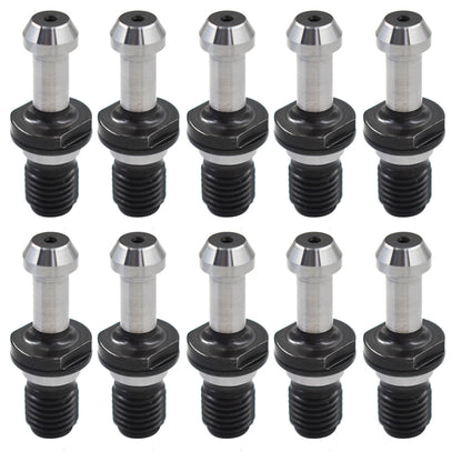 ALL-CARB 10Pcs BT40 90 Degree 0.589 Inch Pull Stud Fixed Knobs Fit for Kia Mori Seiki Mazak CNC Machining Machines