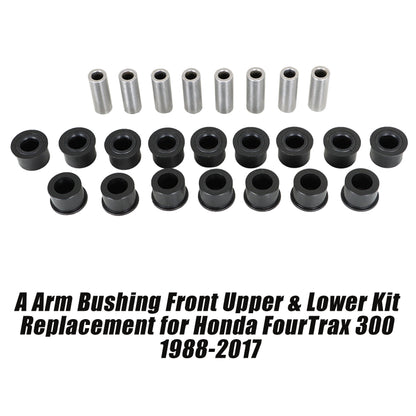 ALL-CARB Front Upper & Lower Shock Absorber Bushing Kit Replacement for Honda Fourtrax TRX200 Rancher TRX420 Rincon TRX650