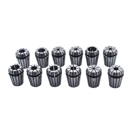 ALL-CARB 12Pcs ER25 Spring Collet Set 1/8 - 5/8 Inch for CNC Milling Lathe Tool and Engraving Machine Carbon Steel