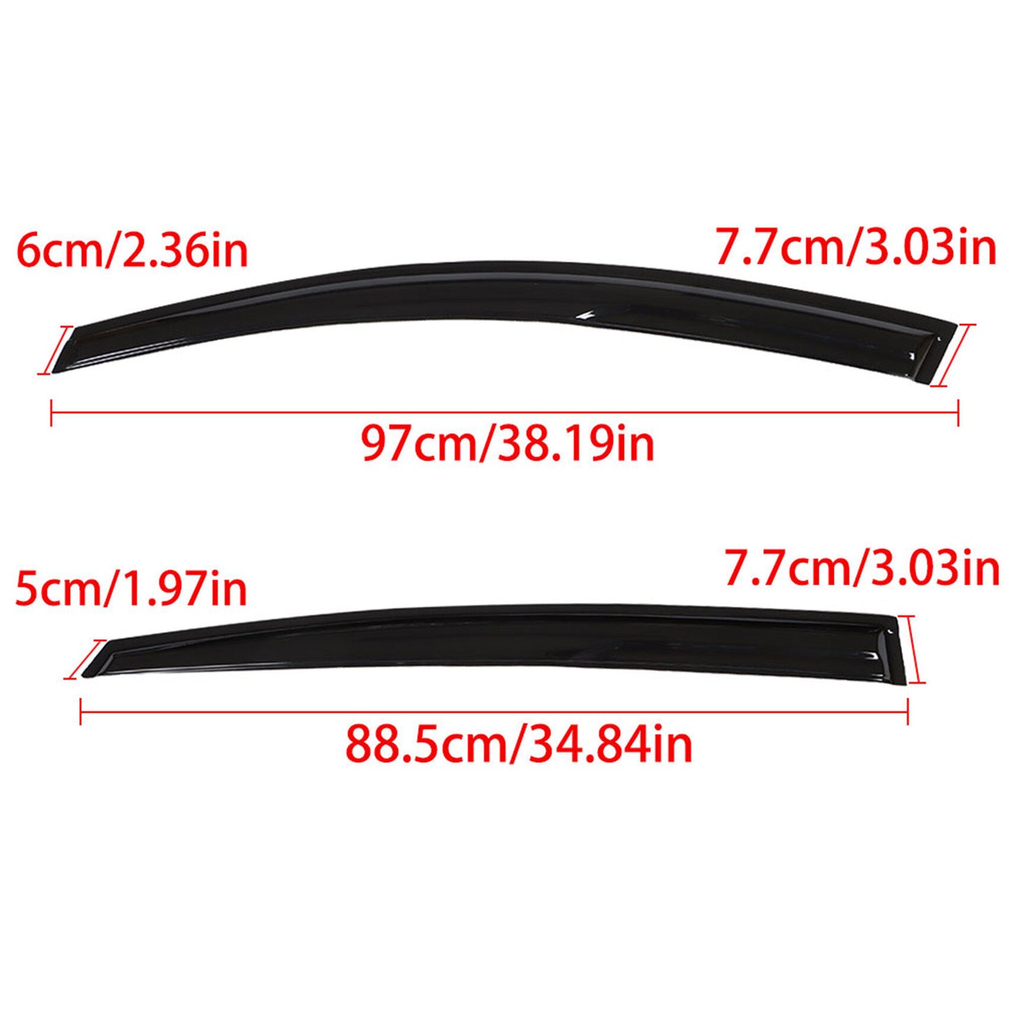 ALL-CARB Window Vent Visors Shade Sun Rain Wind Guards Deflectors Cover Acrylic Replacement for Kia Optima 2011-2015 K5 Model Only Outside 4 Pieces Black