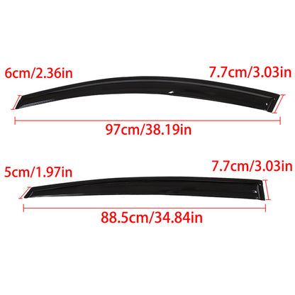 ALL-CARB Window Vent Visors Shade Sun Rain Wind Guards Deflectors Cover Acrylic Replacement for Kia Optima 2011-2015 K5 Model Only Outside 4 Pieces Black