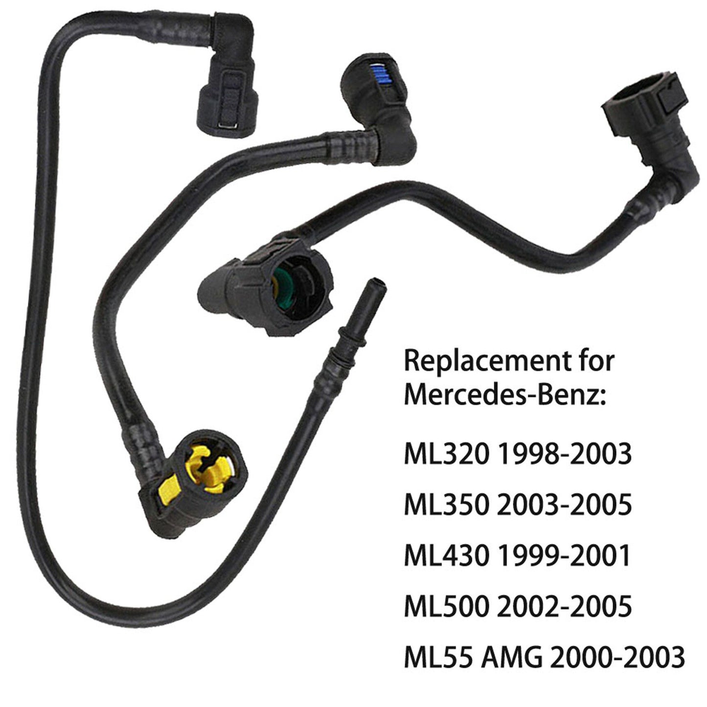 ALL-CARB 1634703764 1634702864 1634702964 Fuel Filter Hose Fuel Hose Line Kit Replacement for Mercedes-Benz AMG ML320 ML430 ML55 W163 1998-2003