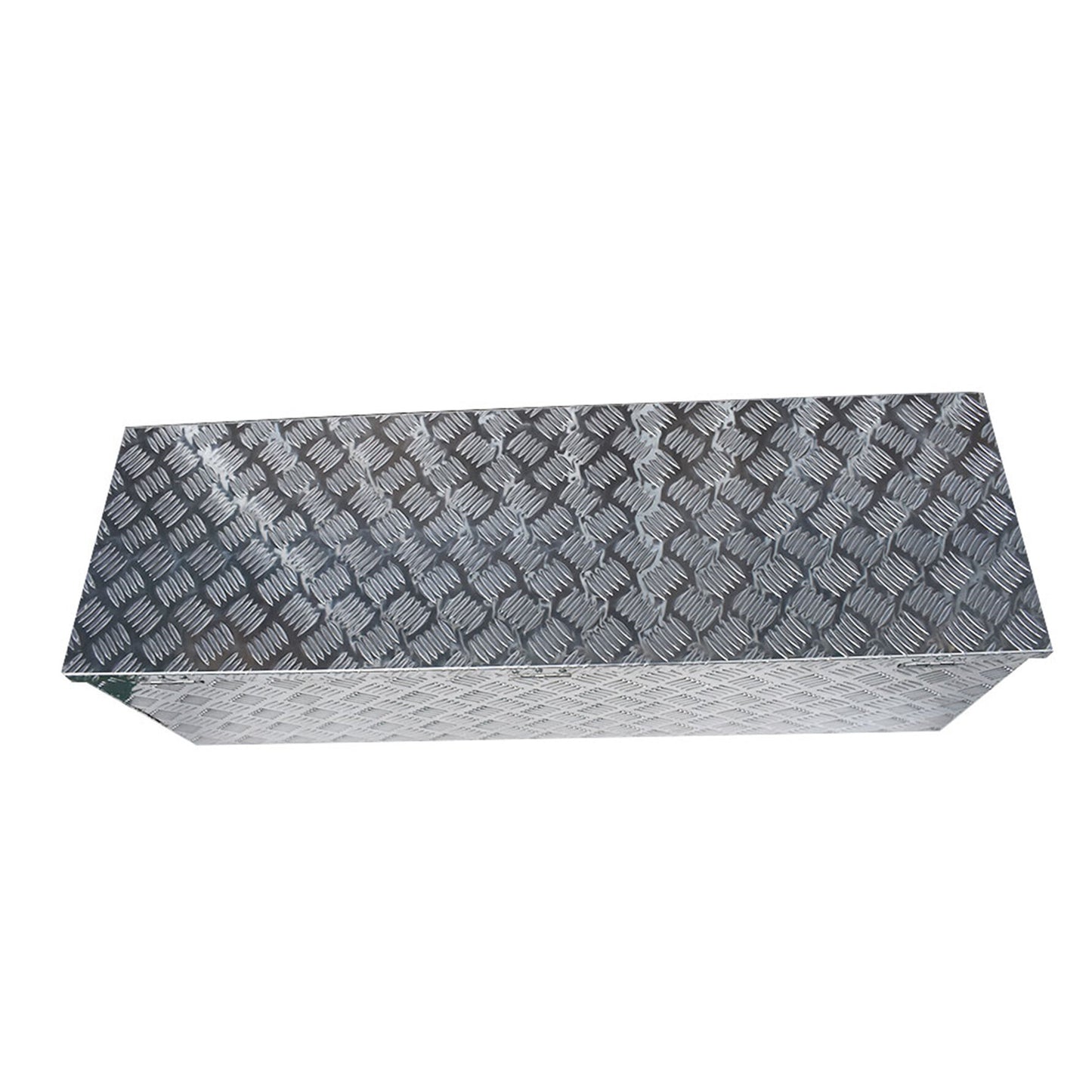 ALL-CARB 49 Inch Trailer Tongue Tool Box Aluminum Heavy Duty Truck Pickup Underbody Underbed Storage Organizer 5 Bar Tread Tool Box w/Lock & Keys Siver