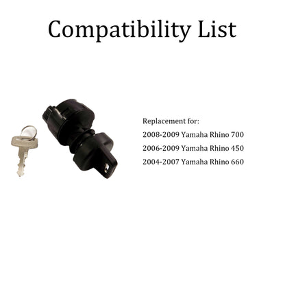ALL-CARB Ignition Switch with Key Replacement for Yamaha Rhino 700 2008-2009 Yamaha Rhino 450 2006-2009 Yamaha Rhino 660 2004-2007 5UG-H2510-00-00