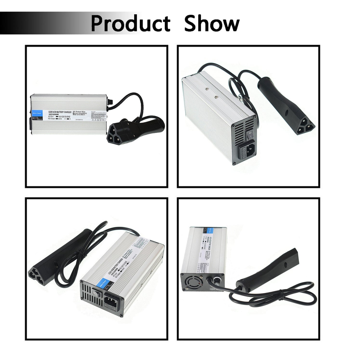 ALL-CARB Battery Charger 48V 5A Replacement for EZGO RXV Style Plug Golf Cart 2008-2016