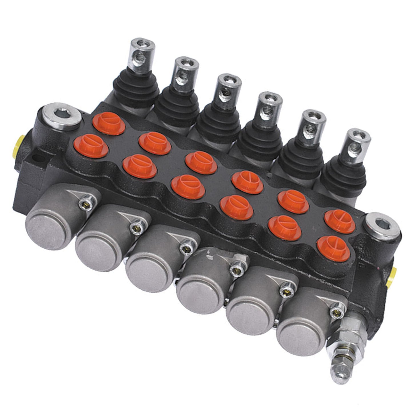 ALL-CARB Hydraulic Valve 6 Spool Hydraulic Directional Control Valve Double Acting Control Valve 13 GPM 3600 PSI SAE Ports