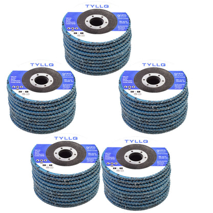 ALL-CARB 50Pack 4.5 Inch x 7/8 Inch Flap Disc Zirconia Premium Grinding Wheel 80 Grit Type-29