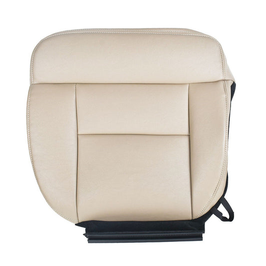 ALL-CARB Tan Leather Driver Side Bottom Seat Cover Replacement for 2004-2008 Ford F150 Lariat