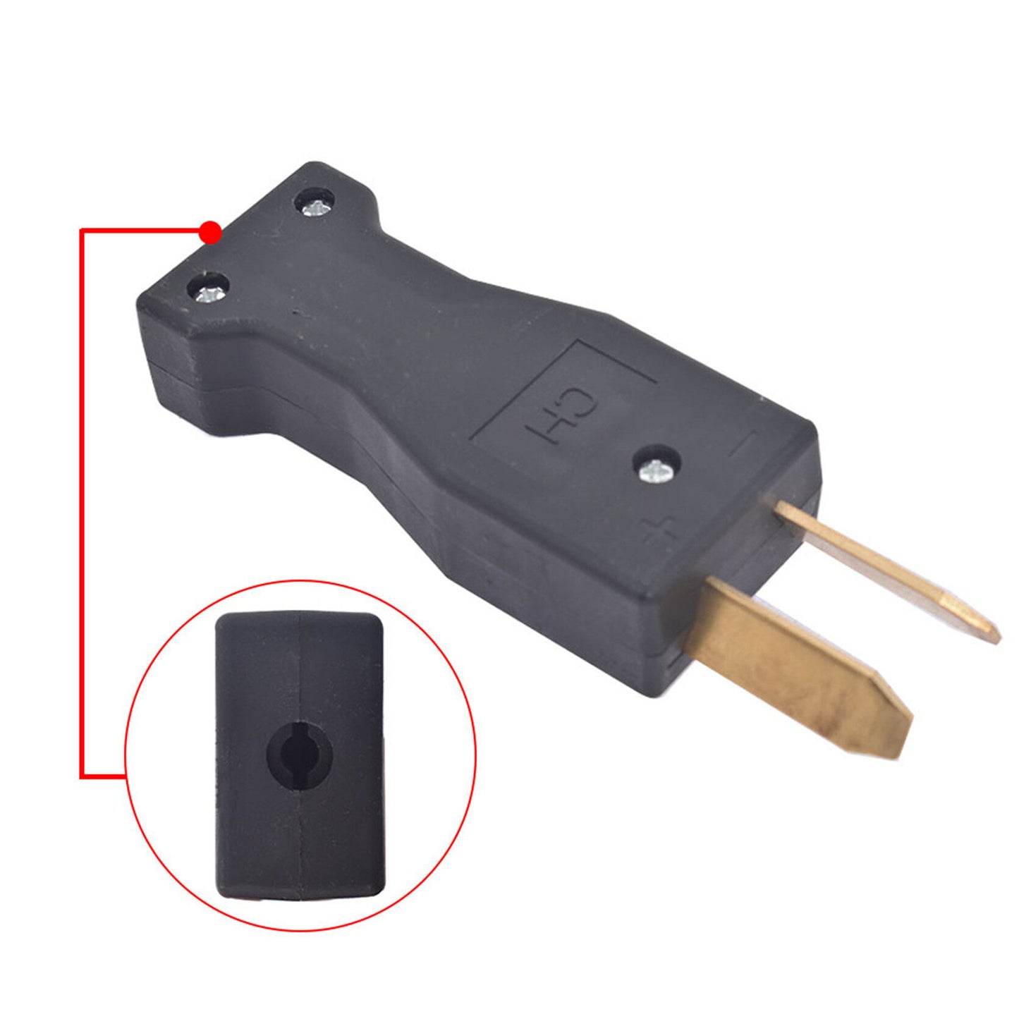 ALL-CARB Golf Cart 2 Prong Charger Plug Crow foot Charger Handle Plug for 36 or 48 Volt Replacementfor EZGO Club Car Golf Carts Battery Charger Plug