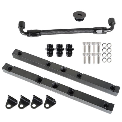 ALL-CARB -8AN Fuel Rails Kit Replacement for LS1 LS6 Black