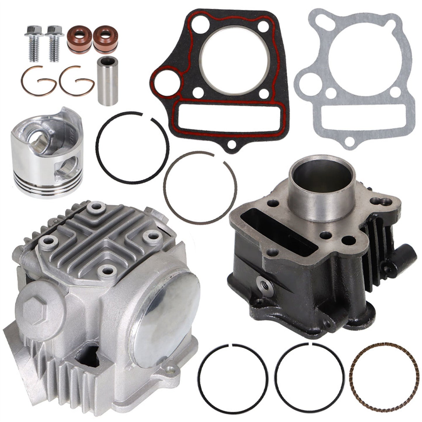 ALL-CARB 39mm Bore 50cc Cylinder Head Piston Engine Rebuild Kit Replacement For Honda Z50R XR50 CRF50