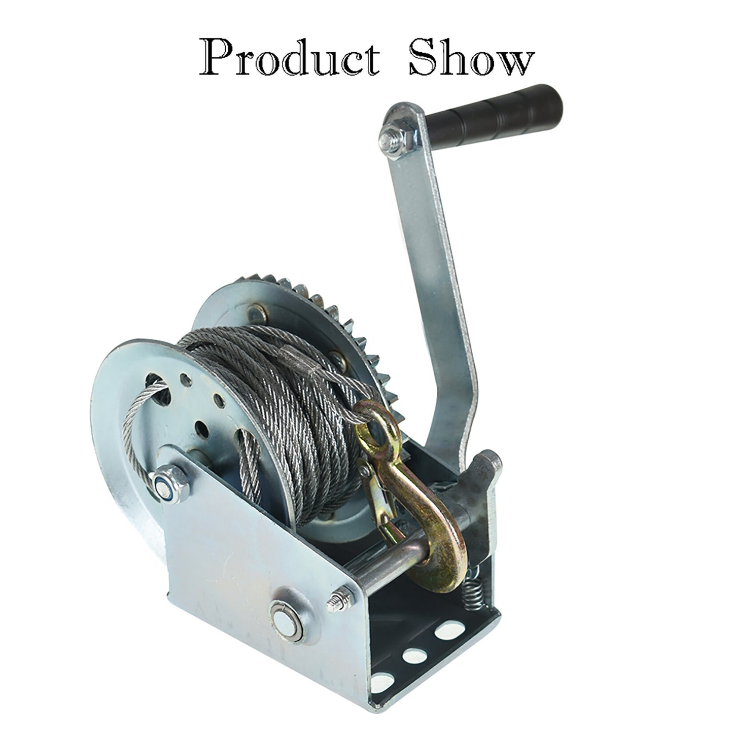 ALL-CARB 1200lbs Heavy Duty Hand Winch Boat Winch with 10m 32ft Steel Cable for Boat Trailer or ATV