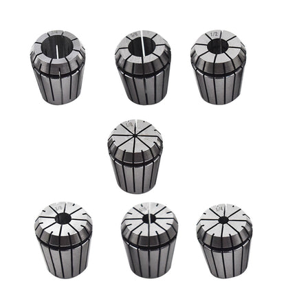 ALL-CARB 7Pcs ER32 Spring Collet Set 1/8 - 3/4 Inch for CNC Milling Lathe Tool and Engraving Machine Carbon Steel