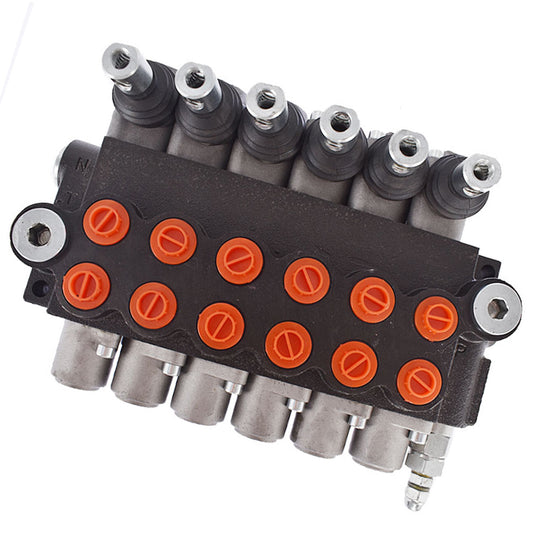 Hydraulic Valve 6 Spool Hydraulic Directional Control Valve Double Acting Valve 11 GPM 3600 PSI