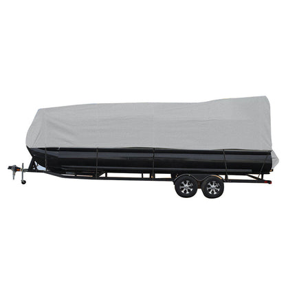 ALL-CARB 21-24Ft Boat Cover Trailerable PEVA Heavy Duty Fabric Pontoon Boat Cover Gray
