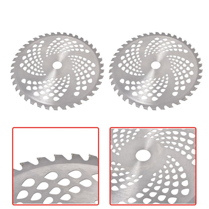 ALL-CARB 2-Pack Brush Cutter Trimmer Blades 10 Carbide Tip Brush Cutter Trimmer Blade 40T Replacement for Weed Eater