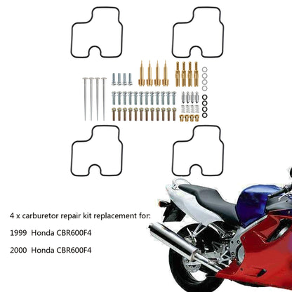 ALL-CARB 4x Carburetor Carb Repair Rebuild Kits Replacement for Honda CBR600F CBR 600F F4 F4I 600 1999 2000