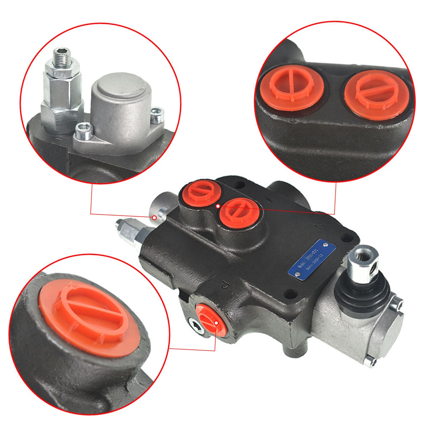 ALL-CARB Hydraulic Valve 1 Spool Hydraulic Directional Control Valve Double Acting Control Valve 21 GPM 3600 PSI SAE Ports