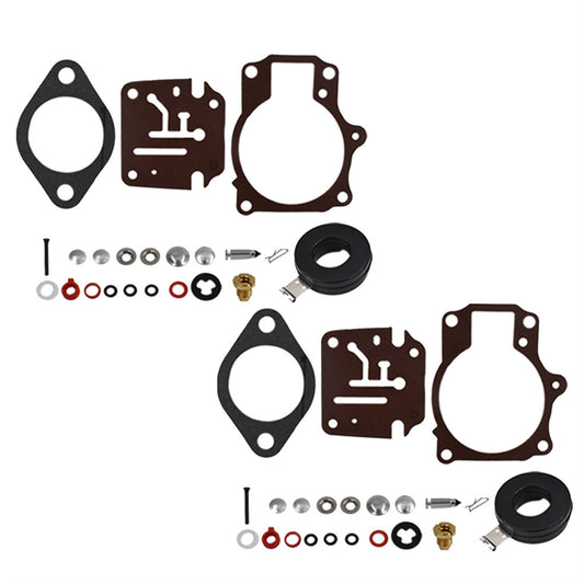 ALL-CARB 2 x Carburetor Carb Repair Kits and Float Replacement for Johnson Evinrude 50 55 60 HP