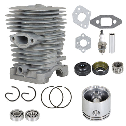 41.1mm Cylinder Piston Crank Bearing Kit Replacement for Poulan 2375 2175 2050 2055 2075 1950LE 2450 1975 42cc Chainsaw