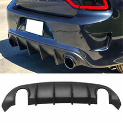 ALL-CARB Matte Black Rear Bumper Lip Spoiler Diffuser Splitter Valance Replacement for Charger 2015-2020