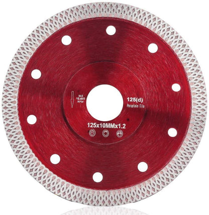 ALL-CARB 5 Inch Diamond Porcelain Saw Blade Ceramic Cutting Disc Wheel for Cutting Ceramic Tile Porcelain Granite Marbles