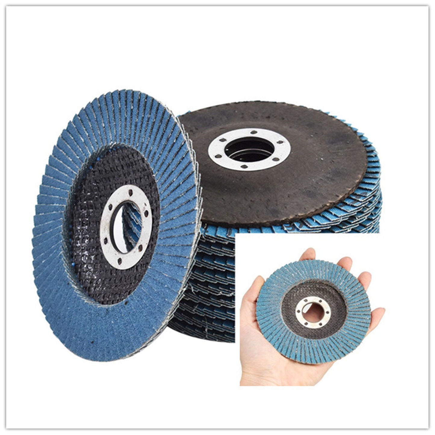 ALL-CARB 50Pack 4.5 Inch x 7/8 Inch Flap Disc Zirconia Premium Grinding Wheel 120 Grit Type-29 Fit for Angle Grinder