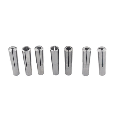 ALL-CARB 7Pcs MT2 2MT 2 Morse Taper Collet Set 1/8 - 1/2 Inch 3/8 Inch -16 Threaded Back for Drawbar Fit for Machining Turning