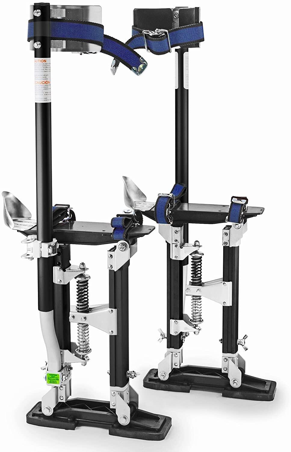 ALL-CARB Drywall Stilts 18 - 30 inch Grade Adjustable Auminum Tool Stilt for Painting or Cleaning - Black