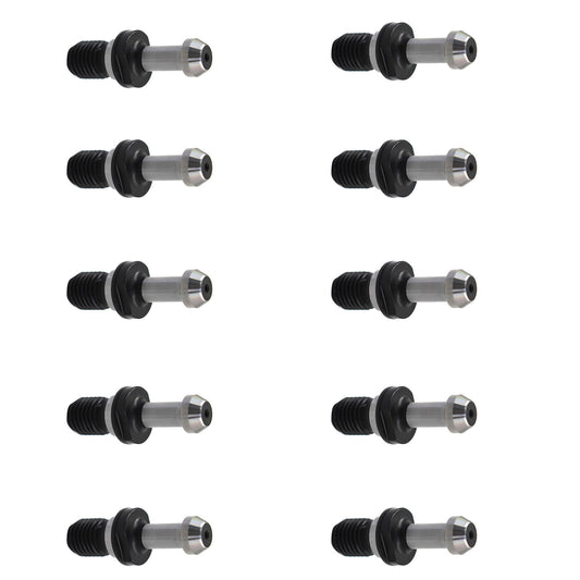 ALL-CARB 10Pcs BT40 60 Degree 0.589 Inch Pull Stud Fixed Knobs Fit for Kia Mori Seiki Mazak CNC Machining Machines