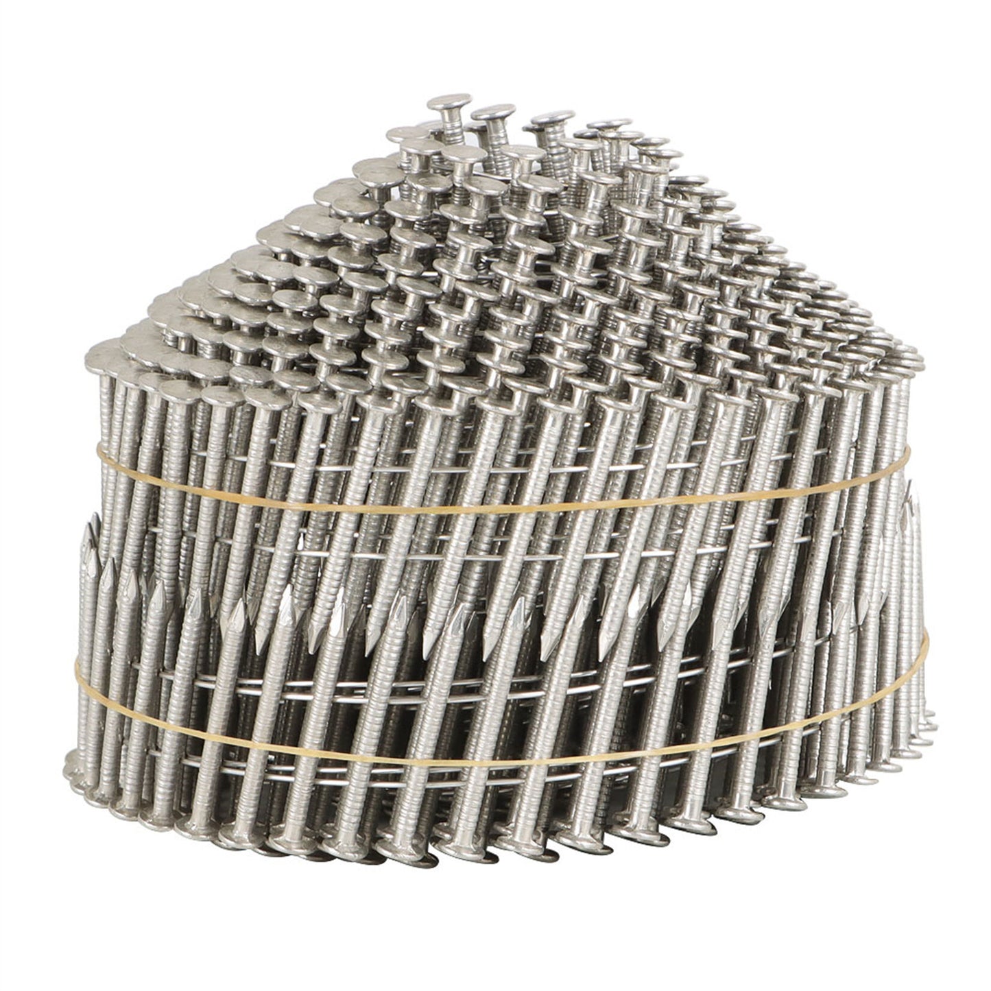 ALL-CARB 15 Degree Stainless Steel Siding Nails 1-1/4-Inch x .090-Inch Collated Wire Coil Roofing Nails 304 Stainless Steel 3600 Count