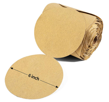 ALL-CARB 100Pack 5 Inch 240 Grit Sanding Disc Roll No Hole PSA Adhesive Sticky Back Application On Automotive, Marine, Industrial, Woodworking