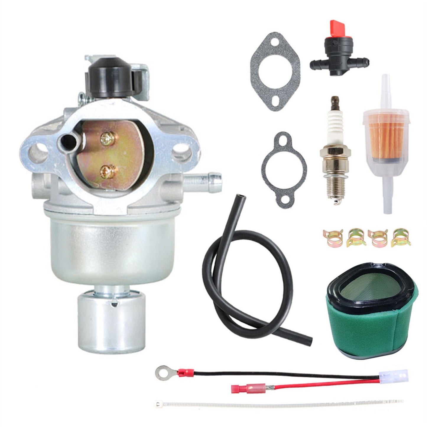 ALL-CARB 42-853-03-S Carburetor with M92359 Air Filter replacement for Kohler CV15 CV15S CV14 15 HP Engine GY20574 LT155 Carb Replace 12-853-56 12-853-81 12-853-94-S 12-853-93-S with Gasket kit