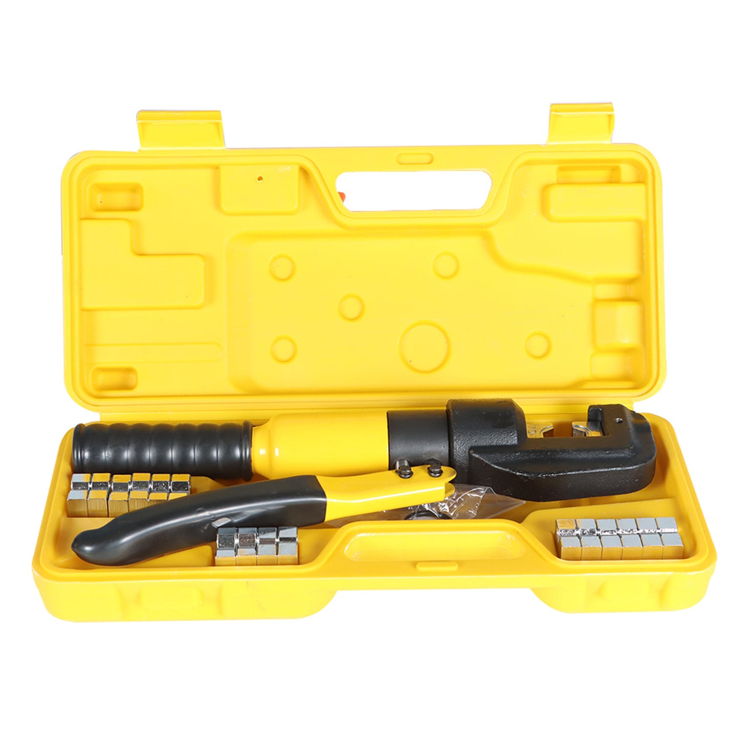 ALL-CARB 5 Ton Hydraulic Crimping Tool with 9 Dies Hydraulic Wire Battery Cable Lug Terminal Crimper Crimping Tool Set for Welding Cables Power Wires Electrical Cables