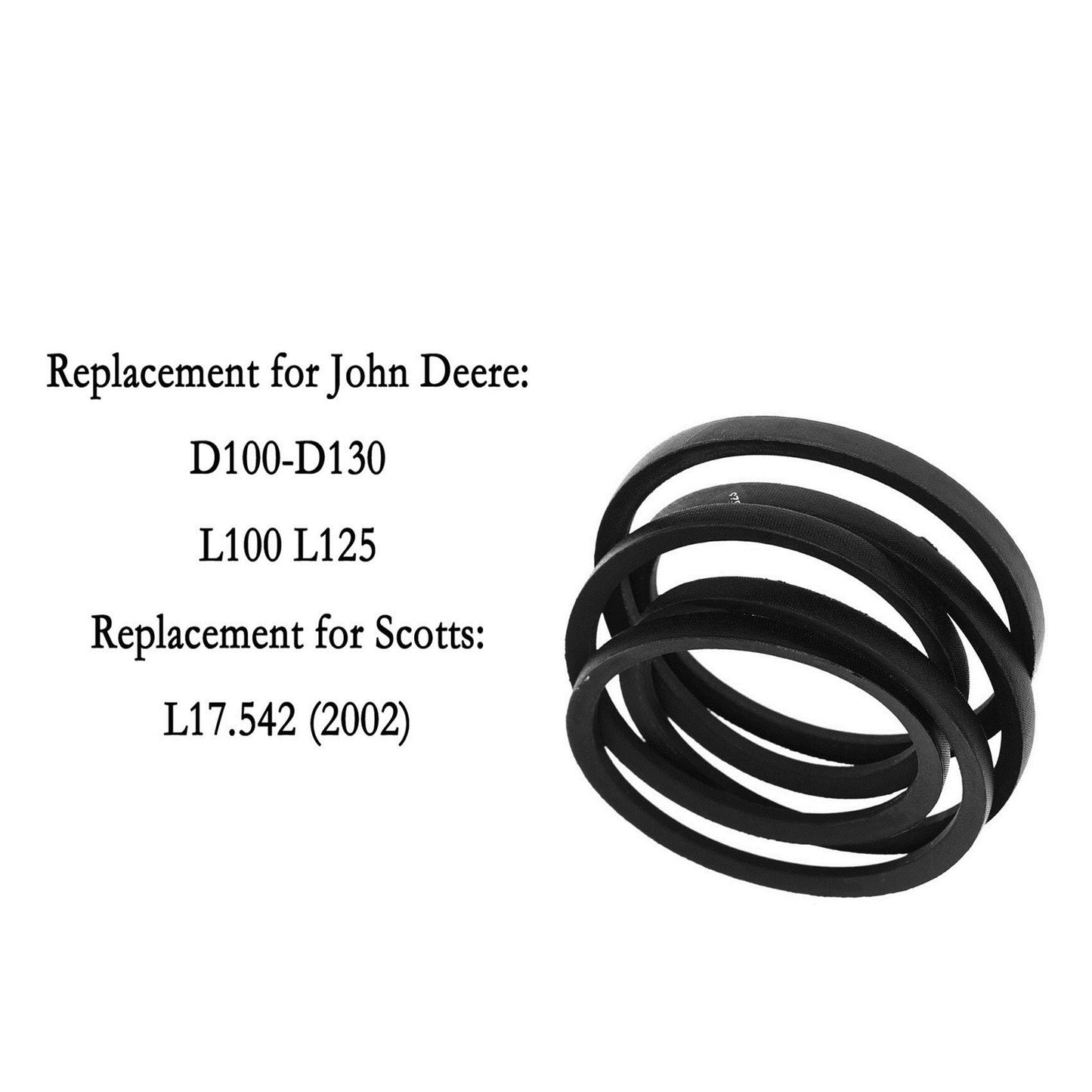 ALL-CARB 1/2 x 104 inch Deck Belt SPM215471655 Replacement for John Deere GX20072 GY20570 D100 D110 D120 L100 L125