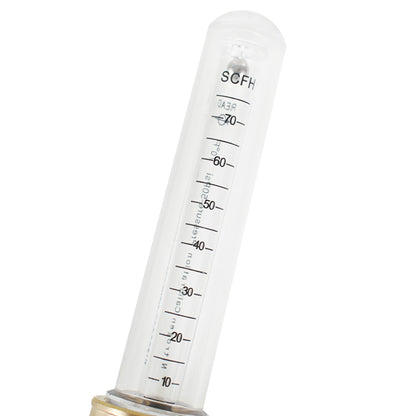 ALL-CARB Nitrogen Flow Indicator 1/4 Inch Flare Inlet and Outlet Connection 50PSI 0-75 SCFH Outflow Nitrogen Flow Meter