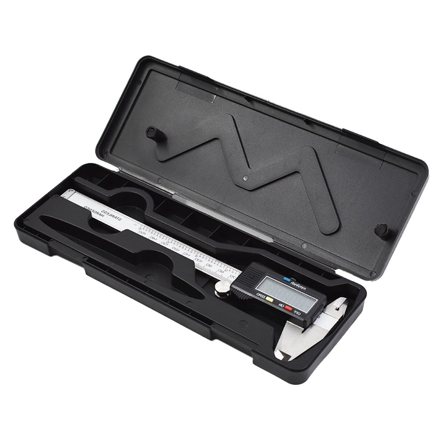 0-6" Digital Electronic Caliper, Stainless Steel Millimeter Conversion Measuring Tool with LCD Screen for Length, Width, Depth, Inner Diameter and Outer Diameter