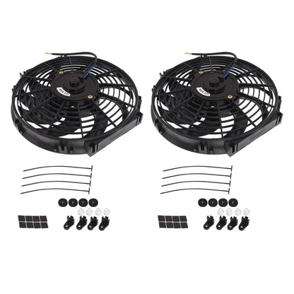 ALL-CARB 2x 12 Inch Universal Electric Condenser Radiator Cooling Fan