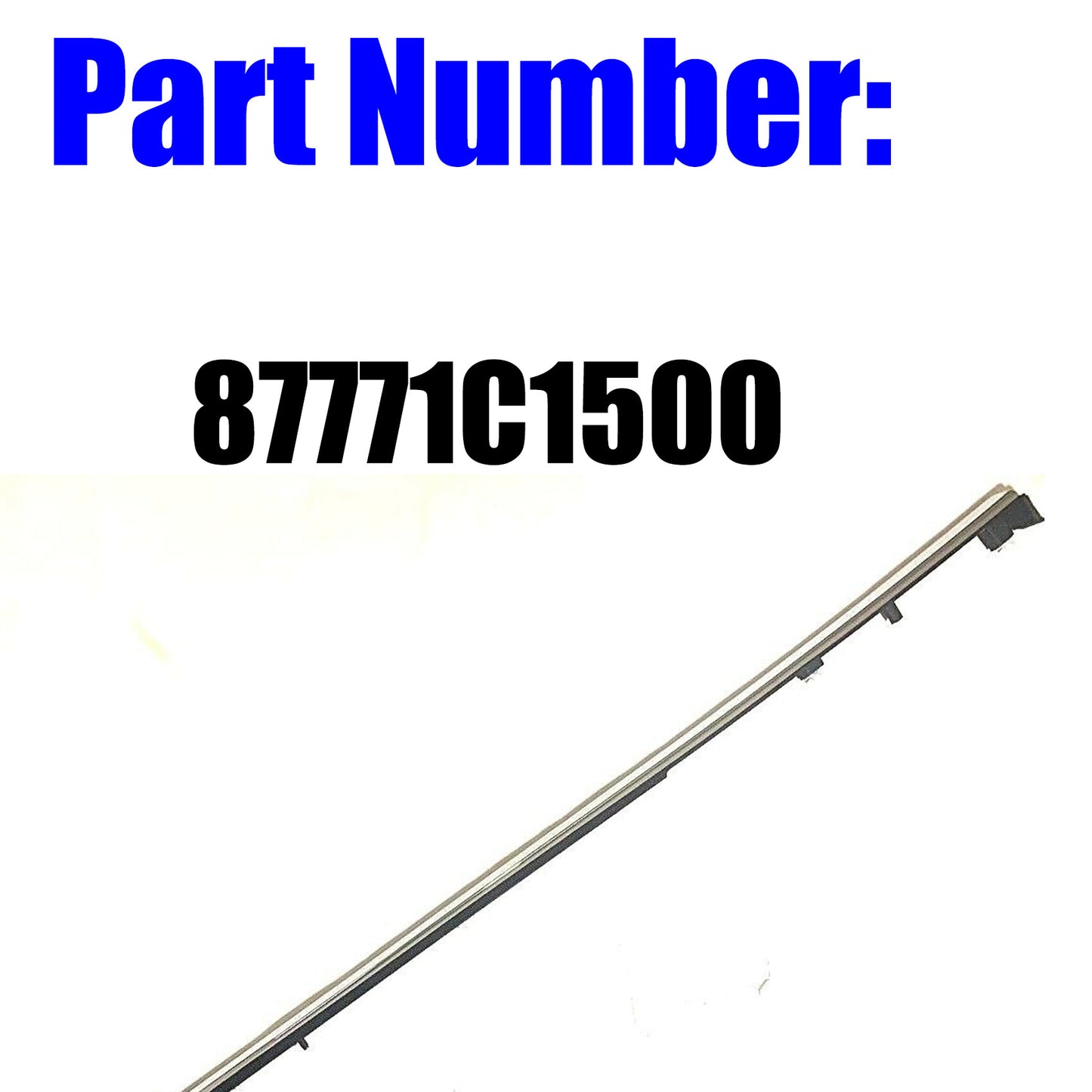 ALL-CARB Front Left Driver Upper Side Chrome Fender Garnish Molding Trim Replacement for Hyundai Sonata 2018 2019 87771C1500