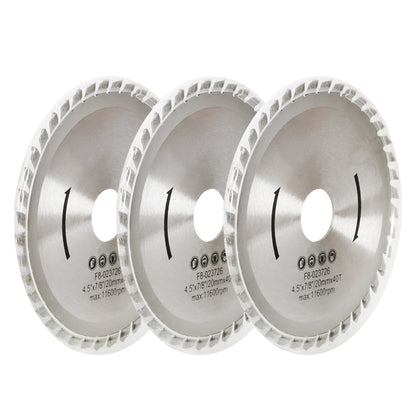 ALL-CARB 4-1/2 Inch Circular Saw Blade with 7/8 Inch Arbor 40 Teeth Alloy Steel Hard Soft Wood Cutting Saw Blade 3 Pieces