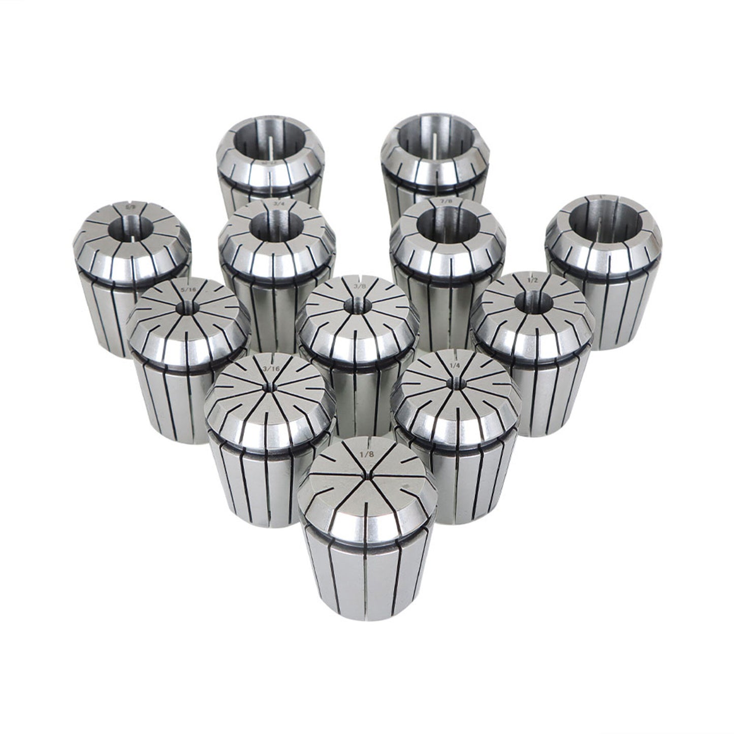 ALL-CARB 12Pcs ER40 Spring Collet Set 1/8 - 1-1/8 Inch for CNC Milling Lathe Tool and Engraving Machine Carbon Steel