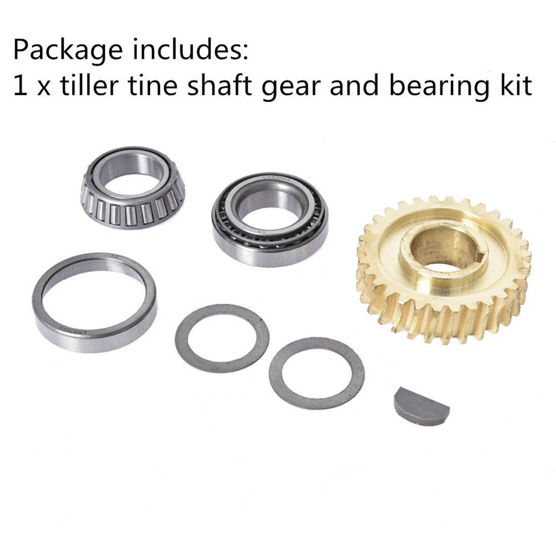 ALL-CARB Tine Shaft Gear Bearings Races Spacers Key Worm Gear Kit Replacement for Troybilt Horse Tiller GW-11527