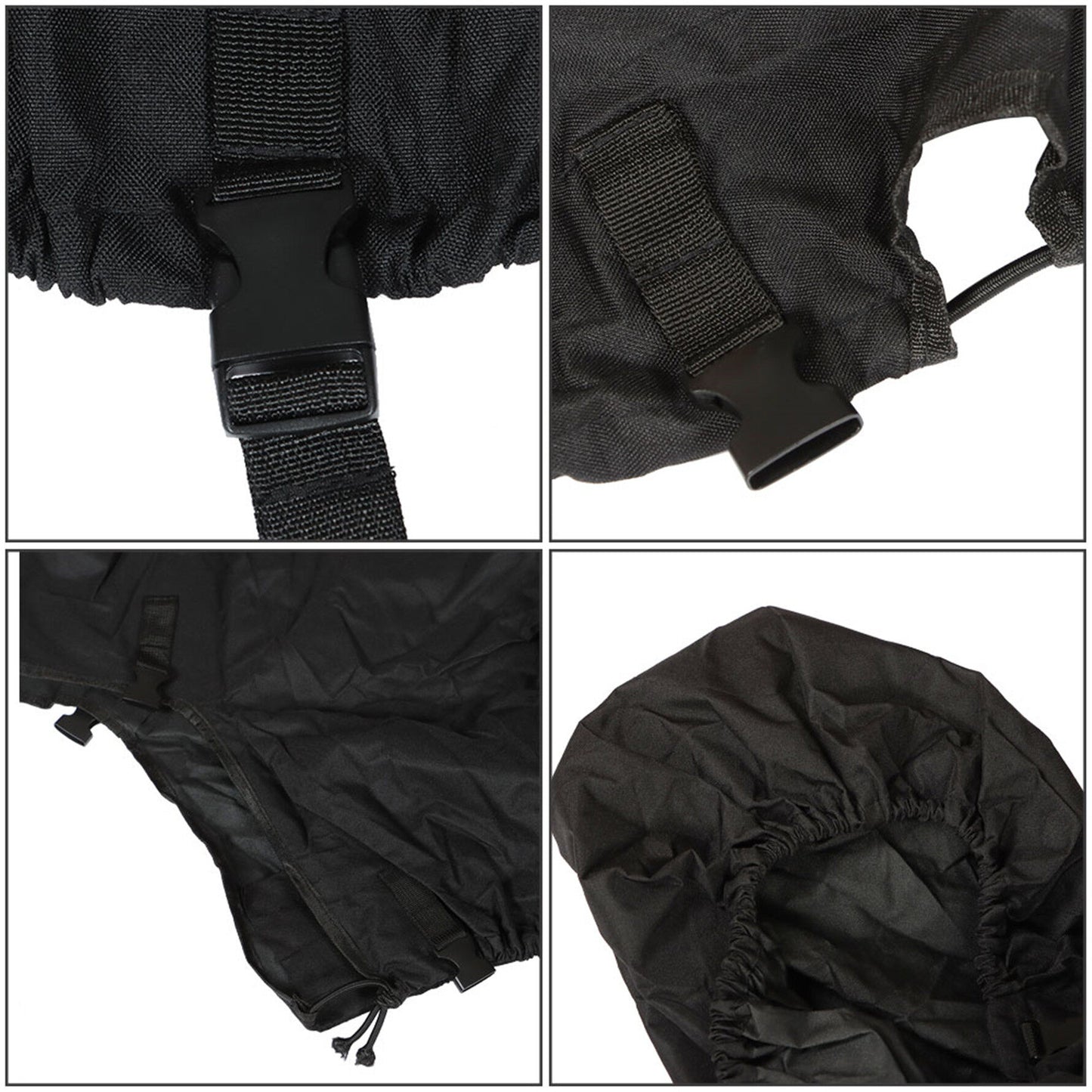 ALL-CARB 600D Water Proof Heavy Duty Trailerable Boat Cover Replacement for Jon Boat 16ft length Beam Width to 75inches Black