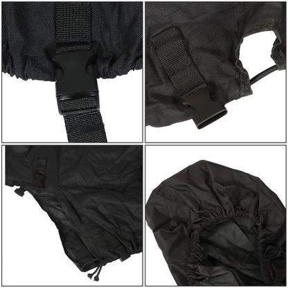 ALL-CARB 600D Water Proof Heavy Duty Trailerable Boat Cover Replacement for Jon Boat 16ft length Beam Width to 75inches Black