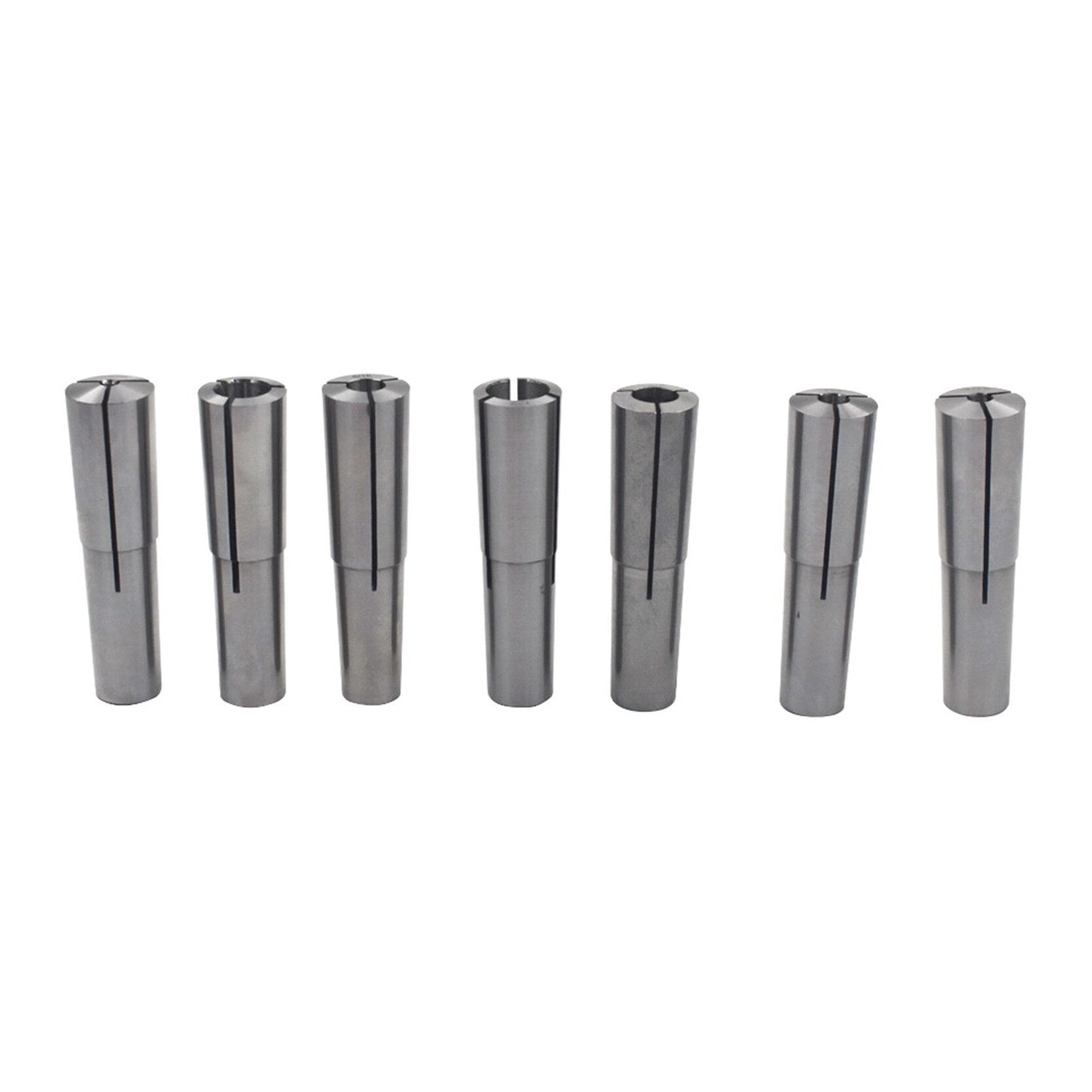 ALL-CARB 7Pcs MT2 2MT 2 Morse Taper Collet Set 1/8 - 1/2 Inch 3/8 Inch -16 Threaded Back for Drawbar Fit for Machining Turning